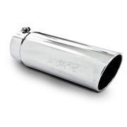 MBRP Universal Tip 6in OD Angled Rolled End 5in Inlet 18in Length T304 Exhaust MBRP Steel Tubing