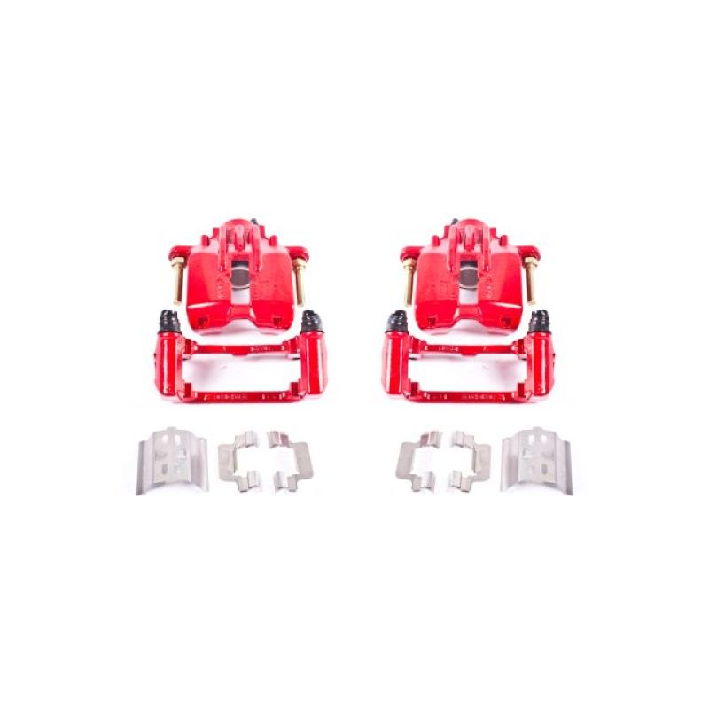 Power Stop 04-05 Cadillac XLR Rear Red Calipers w/Brackets - Pair PowerStop Brake Calipers - Perf