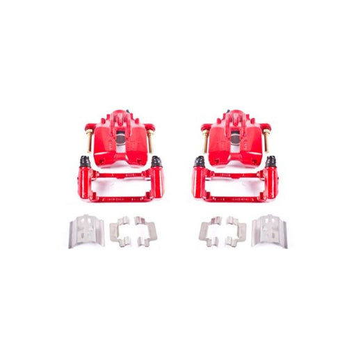 Power Stop 04-05 Cadillac XLR Rear Red Calipers w/Brackets - Pair PowerStop Brake Calipers - Perf