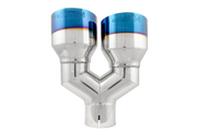 MBRP Burnt End Tip 2.5 ID Dual 4 OD Out 9.5 length Single wall 304 Stainless Steel Driver Side MBRP Tail Pipes