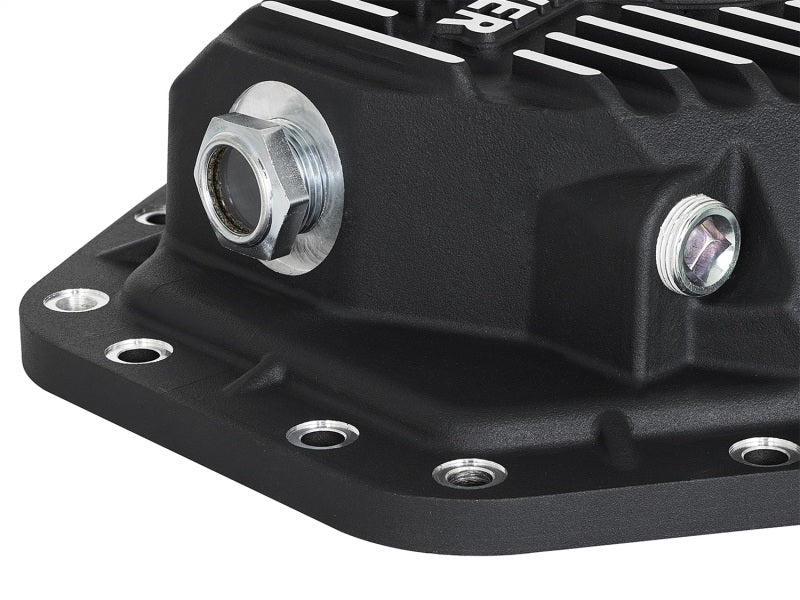 aFe Power Pro Ser Rear Diff Cover Black w/Mach Fins 2017 Ford Diesel Trucks V8-6.7L(td) Dana M275-14 aFe Diff Covers