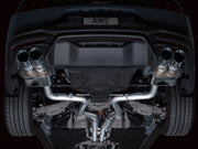 AWE 2024 Ford Mustang GT Fastback S650 RWD SwitchPath Cat-Back Exhaust w/ Quad Chrome Silver Tips AWE Tuning Catback