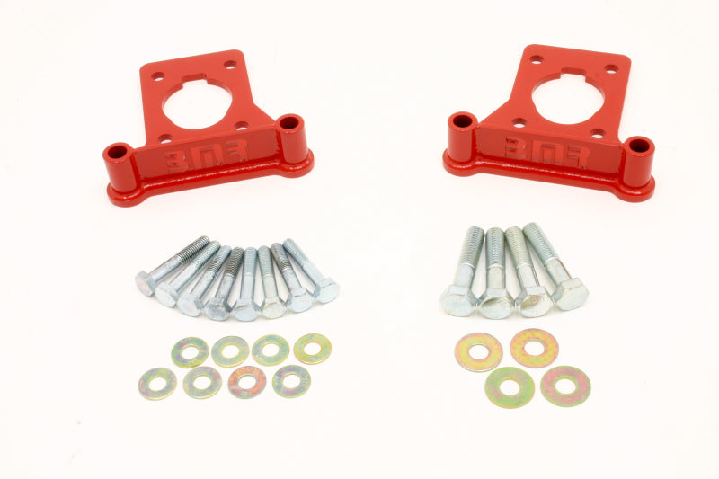 BMR 93-02 F-Body Front C5 Brake Conversion Caliper Bracket - Red BMR Suspension Brake Hardware