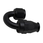 DeatschWerks 8AN Female Swivel 180-Degree Hose End PTFE (Incl Olive Insert) - Anodized Matte Black DeatschWerks Fittings