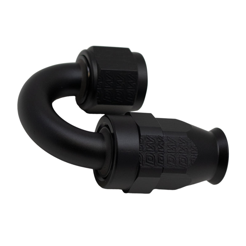 DeatschWerks 8AN Female Swivel 180-Degree Hose End PTFE (Incl Olive Insert) - Anodized Matte Black DeatschWerks Fittings