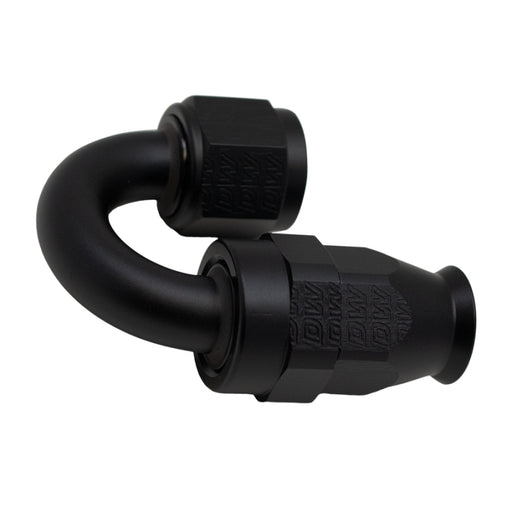 DeatschWerks 8AN Female Swivel 180-Degree Hose End PTFE (Incl Olive Insert) - Anodized Matte Black DeatschWerks Fittings