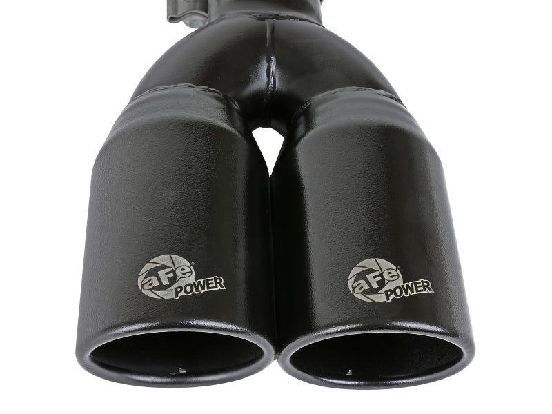 aFe MACH Force-Xp 409 Stainless Steel Clamp-on Exhaust Tip 2.5in Inlet 3.5in Outlet - Black