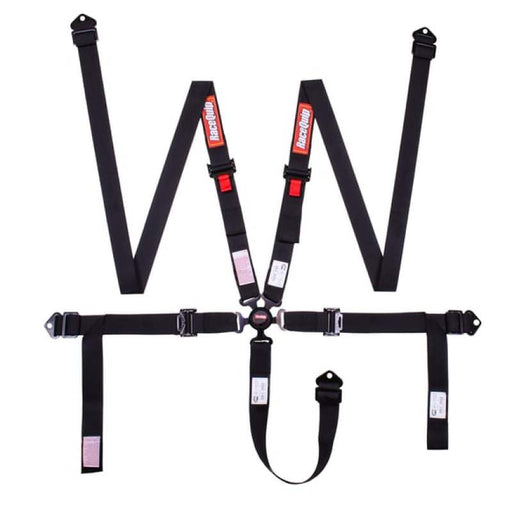 RaceQuip Camlock 5 Point 2In Auto Racing Harness Set / Pull-Down Lap / SFI 16.1 Seat Belt Set- Black Racequip Seat Belts & Harnesses