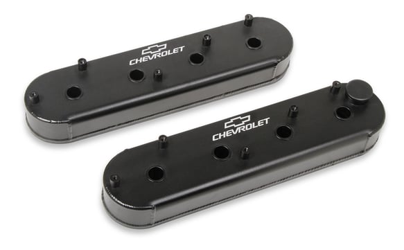 Holley GM Track Series Valve Covers - Small Block Chevrolet Gen III/IV - LS - Satin Black 241-294 HOLLEY Autoparts