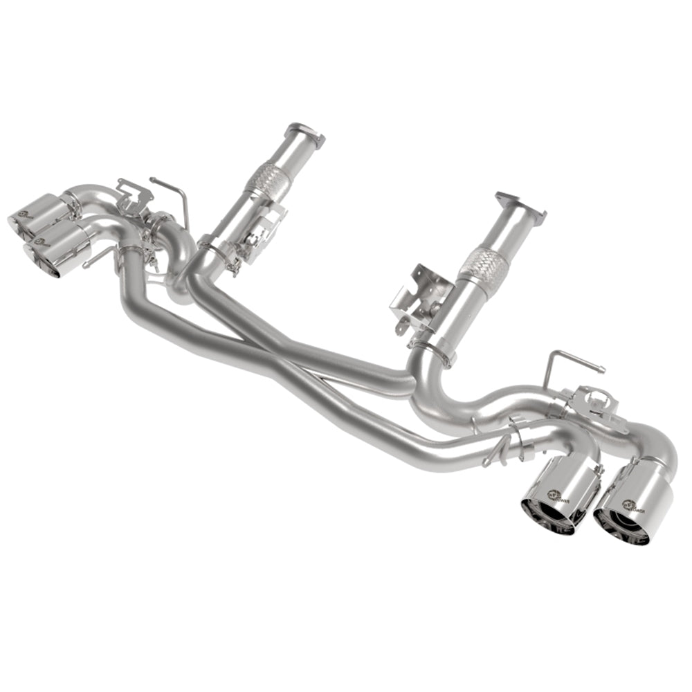 aFe MACH Force-Xp 304 Stainless Steel Cat-Back Exhaust Polished 2020 Chevrolet Corvette C8 49-34124NM-P