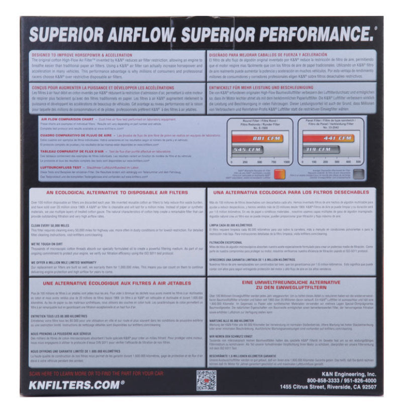 K&N Replacement Air Filter GM CARS & TRUCKS V6,V8 1981-95 K&N Engineering Air Filters - Drop In