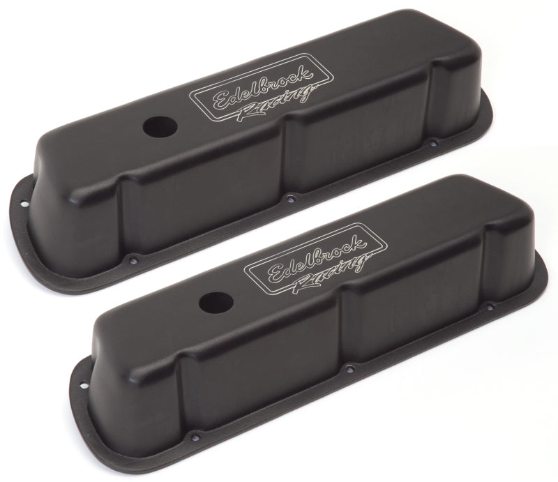 Edelbrock Valve Cover Victor Series Ford 289-302-351W CI V8 Low Black Edelbrock Valve Covers