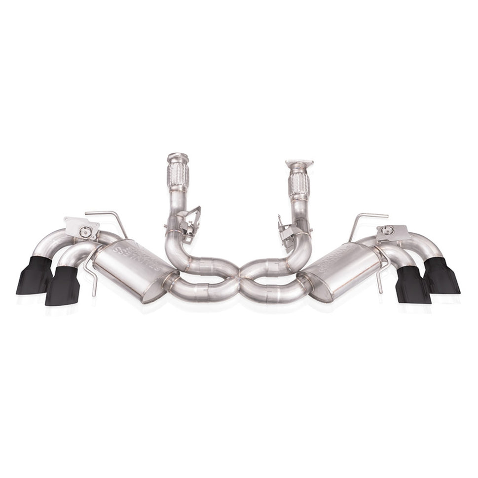 Stainless Works 20-21 Chevrolet Corvette C8 6.2L Redline Cat-Back Exhaust w/ Matte Black Tips C8CBR-B