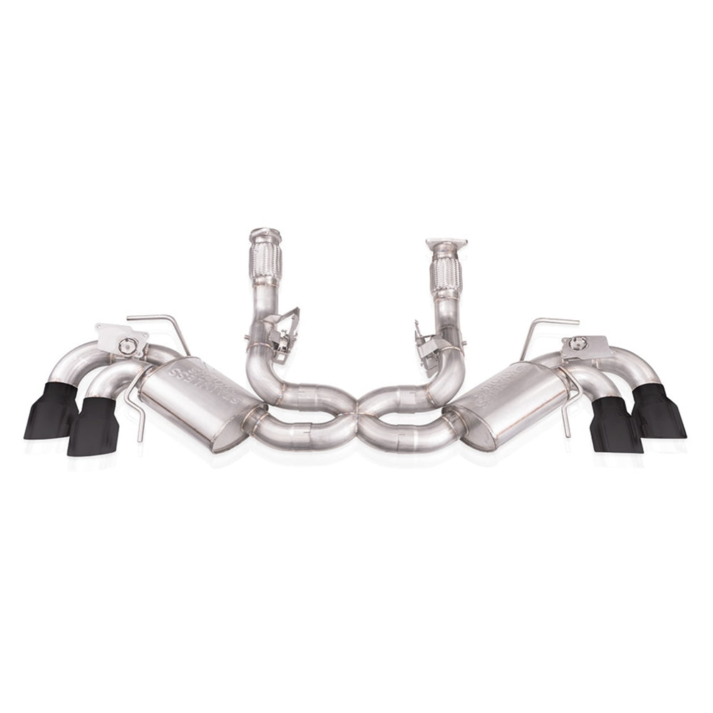 Stainless Works 20-21 Chevrolet Corvette C8 6.2L Legend Cat-Back Exhaust w/ Matte Black Tips C8CBL-B