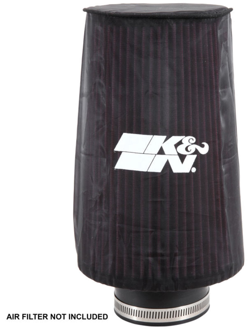 K&N Universal Round Tapered Filter Wrap - Black - 6in Base ID x 4.625in Top ID x 9in Height K&N Engineering Pre-Filters