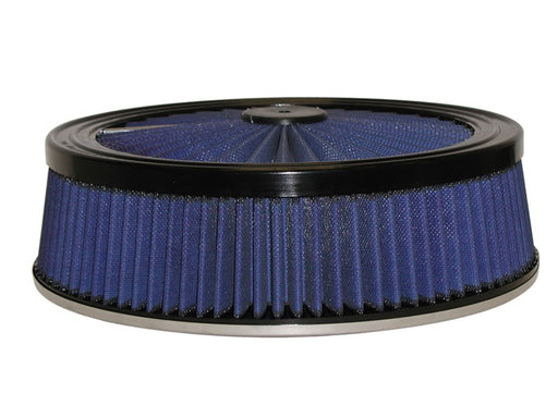 aFe MagnumFLOW Air Filters Round Racing P5R A/F TOP Racer 14D x 4H (Blk/Blue) aFe Air Filters - Universal Fit