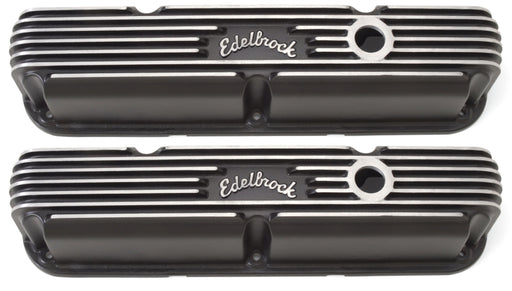 Edelbrock Valve Cover Classic Series Chrysler La 318-340-360 CI V8 Black Edelbrock Valve Covers