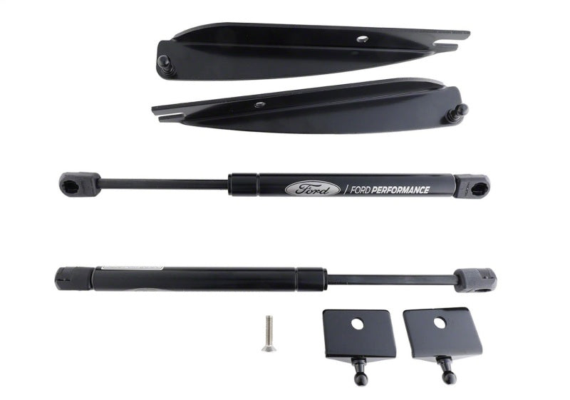 Ford Racing 05-14 Mustang Hood Lift Kit w/ Laser Engraved Ford Performance Logo Ford Racing Hood Struts