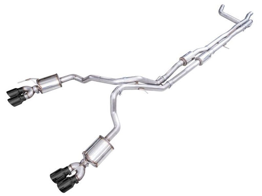 AWE 2021+ Chevy Suburban/GM Yukon XL 6.2L 0FG Edition Cat Back Exhaust - Quad Diamond Chrome Tips AWE Tuning Catback