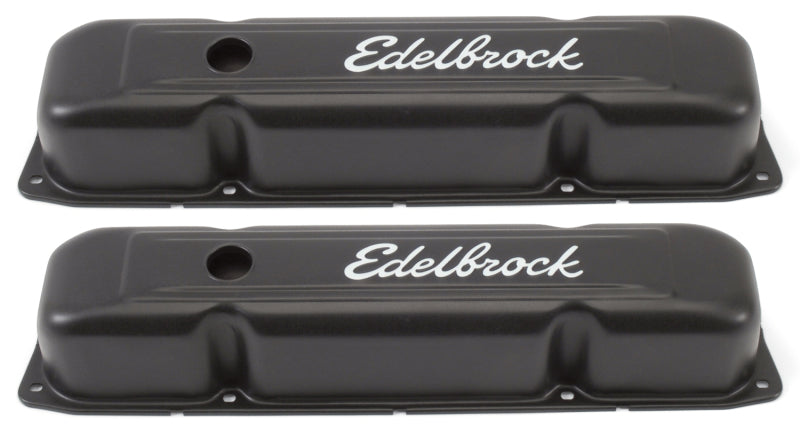 Edelbrock Valve Cover Signature Series Chrysler 1958-1979 361-440 V8 Black Edelbrock Valve Covers