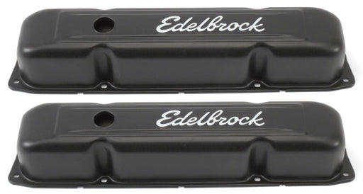 Edelbrock Valve Cover Signature Series Chrysler 1958-1979 361-440 V8 Black Edelbrock Valve Covers