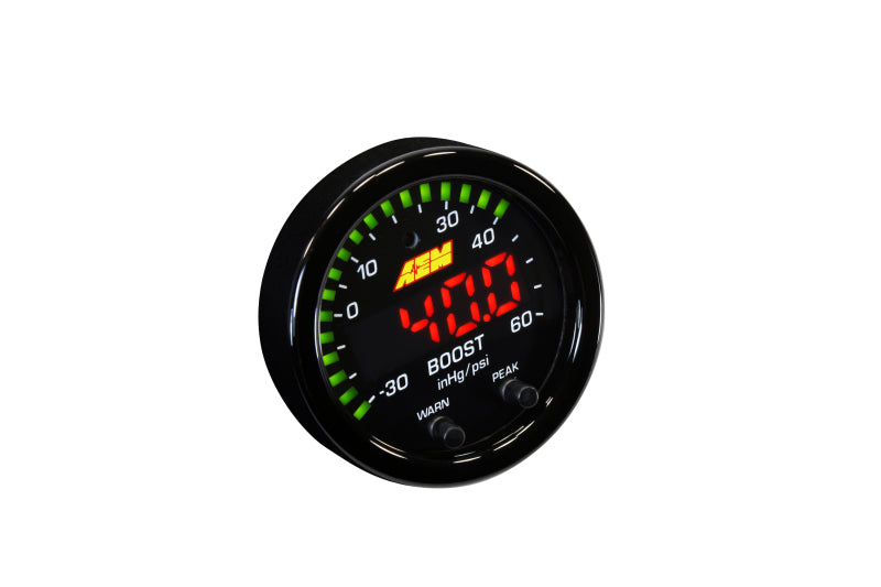 AEM X-Series Boost Pressure -30inHg 60psi Gauge Kit AEM Gauges