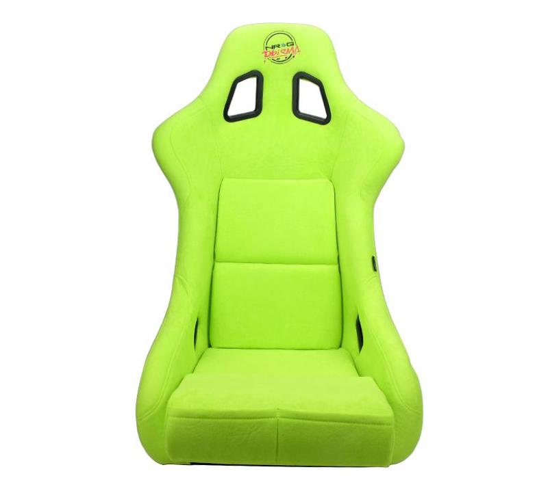 NRG FRP Bucket Seat PRISMA Edition - Large (Neon Green Alcantara/ Pearlized Back) NRG Race Seats