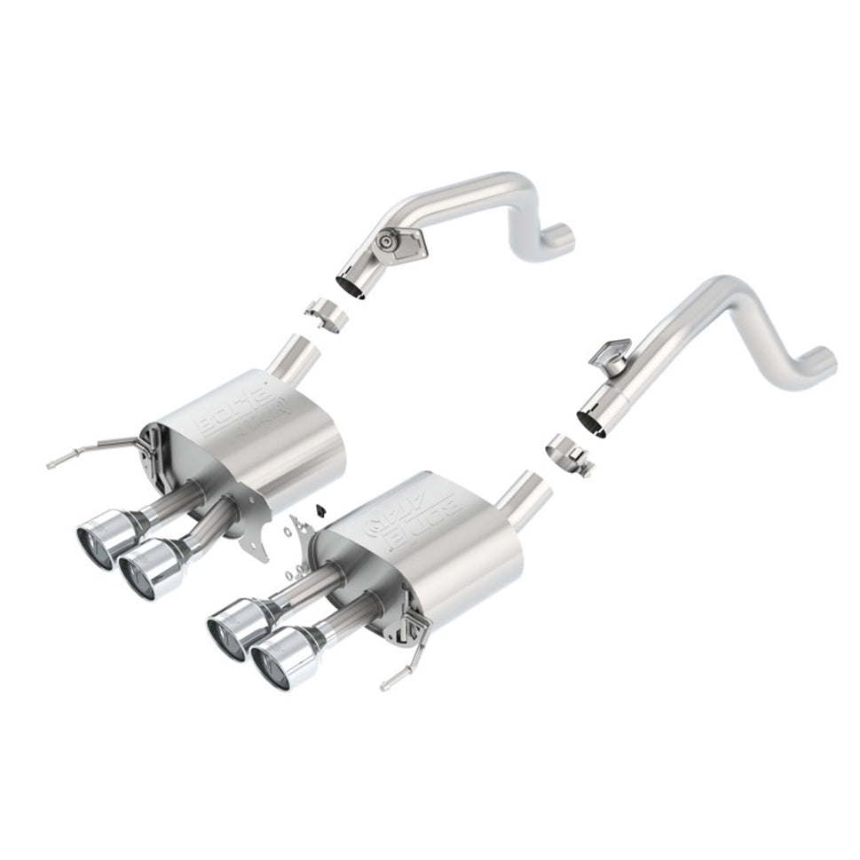 Borla 14-15 Chevy Corvette C7 w/o AFM w/o NPP Atak Rear Section Exhaust Quad Rd RL Tips 11881