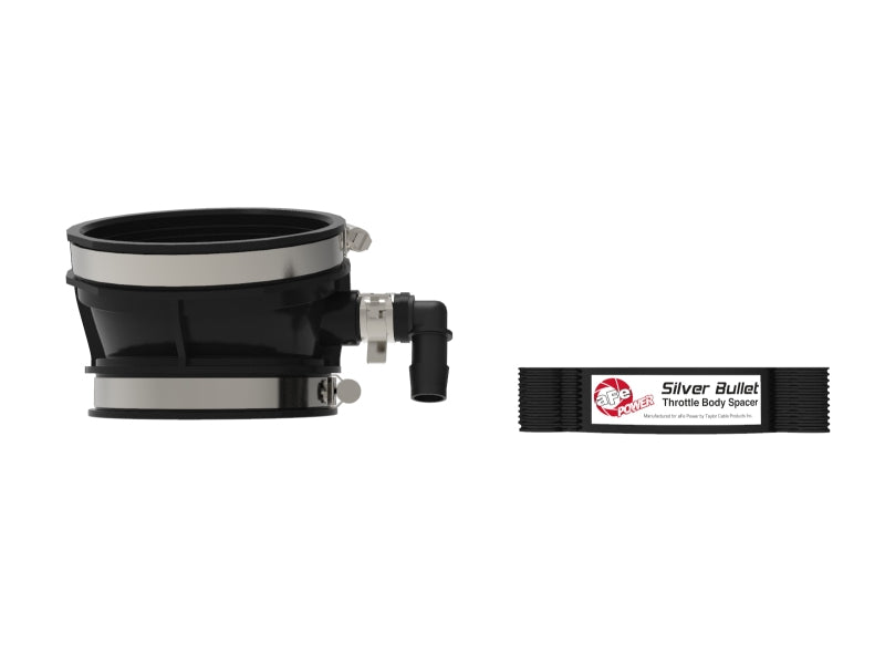 aFe 2020 Vette C8 Silver Bullet Aluminum Throttle Body Spacer / Works With aFe Intake Only - Black aFe Throttle Body Spacers
