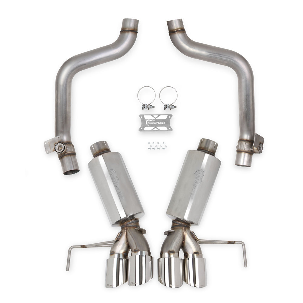 HOOKER BLACKHEART AXLE-BACK EXHAUST SYSTEM 2015-2019 C7 Corvette Z06 3 inch 304SS Axle-Back w/ Mufflers 70401326-RHKR