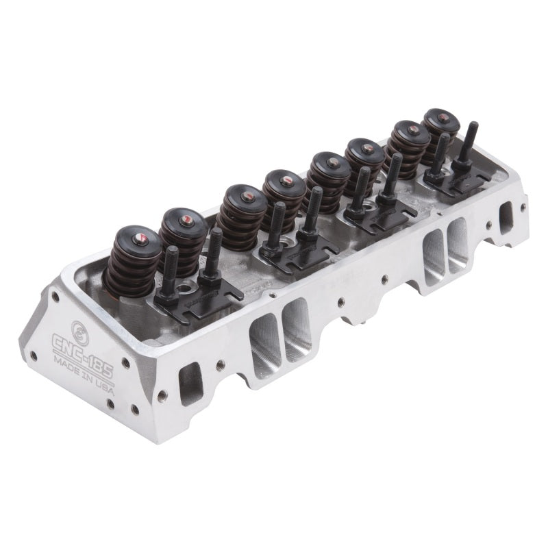Edelbrock Cylinder Head SBC E-Cnc 185 64cc Straight Plug for Hydraulic Roller Cam Complete Edelbrock Heads