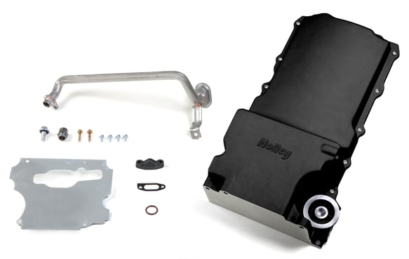 Holley GM LS Swap Oil Pan - Black 302-1BK HOLLEY Autoparts