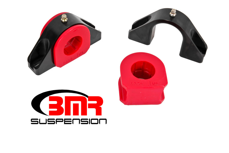 BMR Universal 1.25in Billet Aluminum Sway Bar Mount Mount (Polyurethane) - Black BMR Suspension Sway Bar Brackets