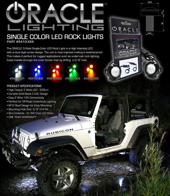 Oracle 3W Universal Cree LED Billet Light - White ORACLE Lighting Light Strip LED