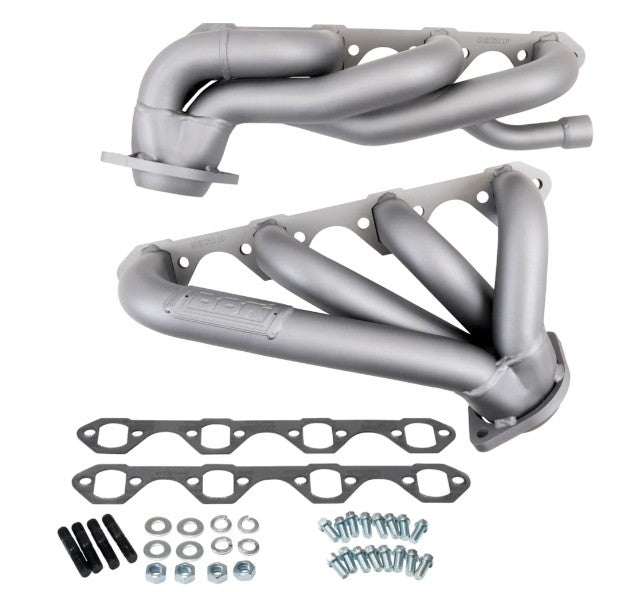 BBK 87-95 Ford F150 Truck 5.8 351 Shorty Unequal Length Exhaust Headers - 1-5/8 Titanium Ceramic 3511