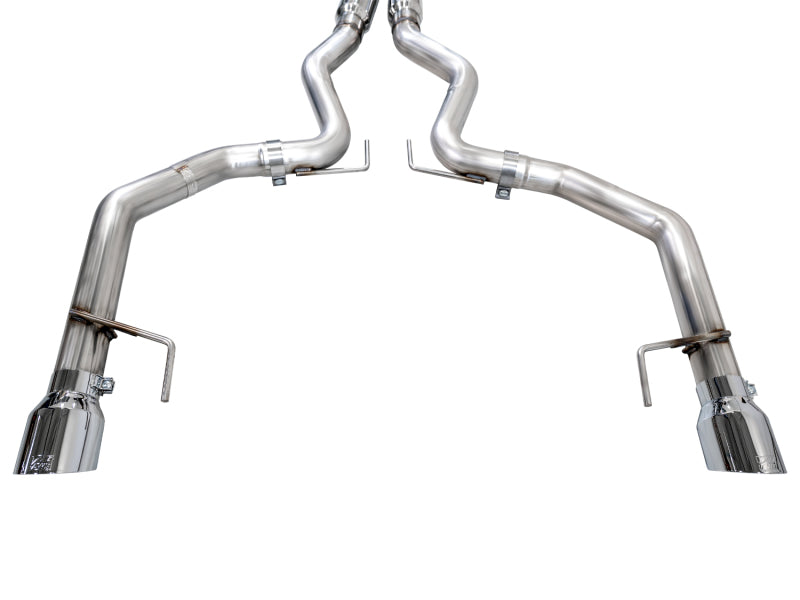 AWE 2024 Ford Mustang GT Fastback S650 RWD Track Edition Cat-Back Exhaust w/ Dual Chrome Silver Tips AWE Tuning Catback