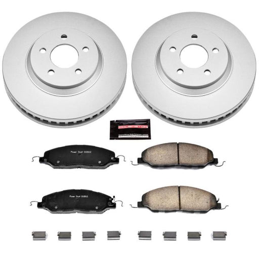 Power Stop 11-14 Ford Mustang Front Z17 Evolution Geomet Coated Brake Kit PowerStop Brake Kits - Performance Blank