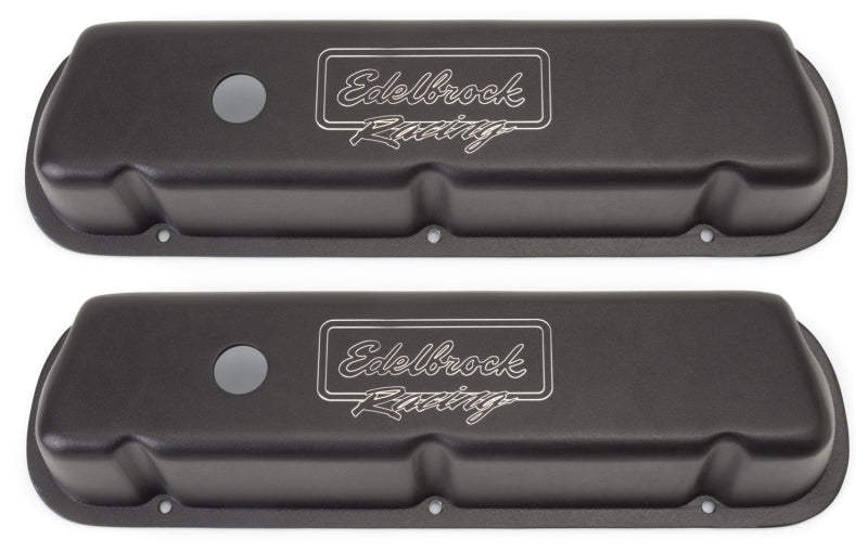 Edelbrock Valve Cover Victor Series Ford 289-302-351W CI V8 Low Black Edelbrock Valve Covers