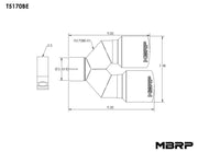 MBRP Universal T304 SS Dual Burnt End Tip 3.5in OD/2.5in Inlet MBRP Tips