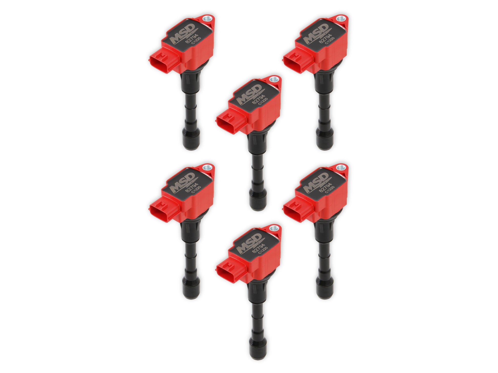 MSD Ignition Coil - Blaster Series - Fits Nissan/Infiniti 3.7L - Red - 6-Pack