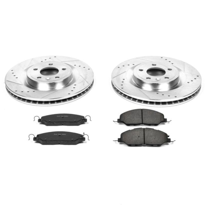 Power Stop 11-14 Ford Mustang Front Z23 Evolution Sport Brake Kit PowerStop Brake Kits - Performance D&S