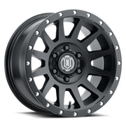 ICON Compression 17x8.5 6x135 6mm Offset 5in BS 87.1mm Bore Satin Black Wheel ICON Wheels - Cast