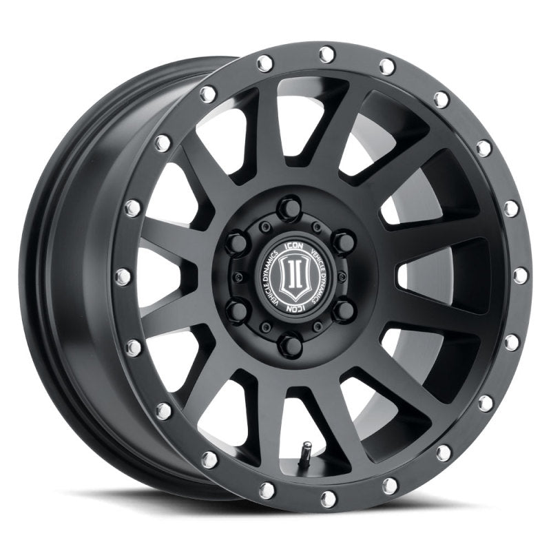 ICON Compression 17x8.5 6x135 6mm Offset 5in BS 87.1mm Bore Satin Black Wheel ICON Wheels - Cast