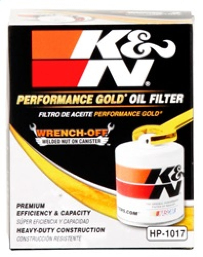 K&N 3.74inch / 2.98 OD Performance Gold Oil Filter K&N Engineering Oil Filters