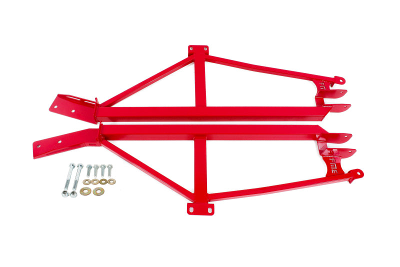 BMR 93-02 F-Body Non-Convertible Weld-On 4-Point Subframe Connectors - Red BMR Suspension Chassis Bracing