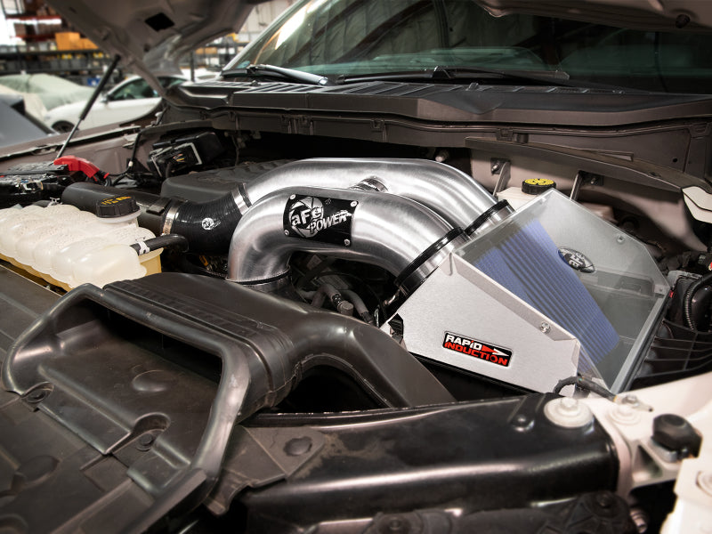 aFe Rapid Induction Pro 5R Cold Air Intake System Brushed 21-22 Ford F-150 Raptor V6-3.5L (tt) aFe Cold Air Intakes