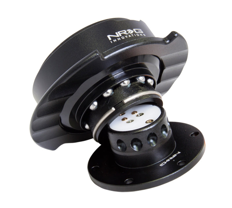 NRG Quick Release Kit Gen 2.5 - Black / Black Ring w/Finger Grooves NRG Quick Release Adapters