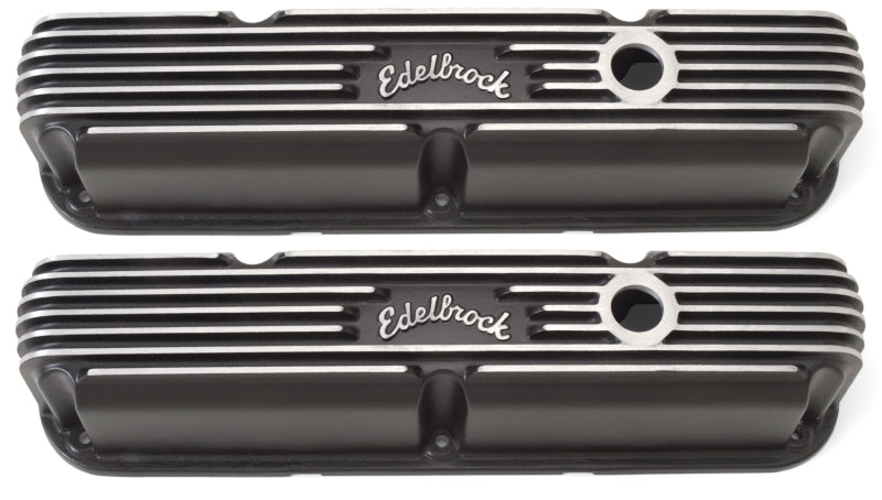 Edelbrock Valve Cover Classic Series Chrysler La 318-340-360 CI V8 Black Edelbrock Valve Covers