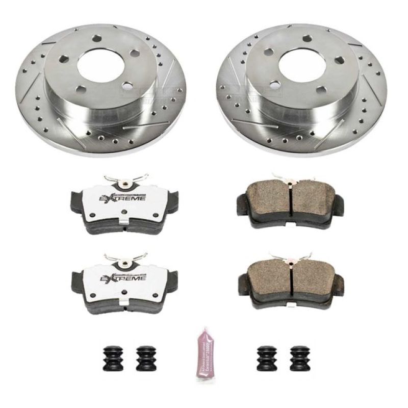 Power Stop 94-04 Ford Mustang Rear Z26 Street Warrior Brake Kit PowerStop Brake Kits - Performance D&S