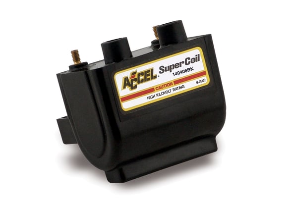 Super Coil - Points - Dual Fire - Black 140406BK ACCEL Autoparts